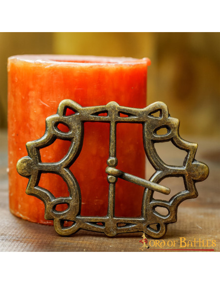 Pirat bæltespænde i gammel messing