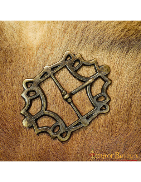 Piratenriemgesp van verouderd messing