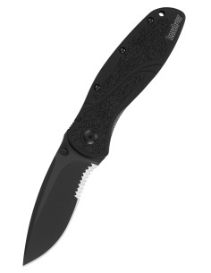 Navaja de bolsillo Kershaw Blur negra, con sierra