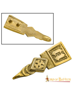 Accesorio medieval en latón decorativo para cinturón 2
