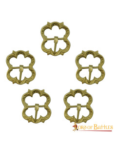 Set 5 hebillas medievales para cinturones y bolsos