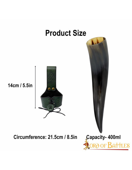 Nordens jægers horn med grøn baldric...