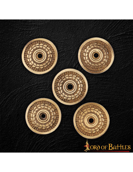 Set mit 5 Lorbeerkranz-Ornamenten für...