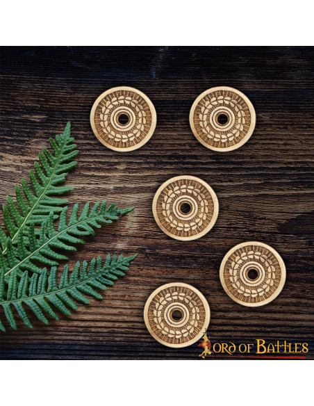 Set mit 5 Lorbeerkranz-Ornamenten für...