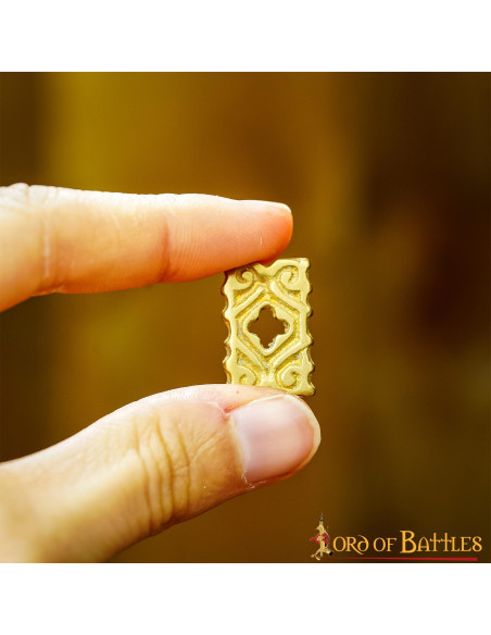 Sæt med 5 messingbelagte...