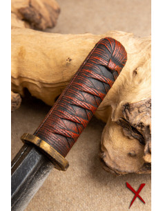 Cuchillo arrojadizo rojo, tipo tanto, para LARP 2