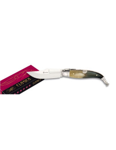 Spanisches Taschenmesser mit Stierhorngriff (Klinge 6 cm). 2