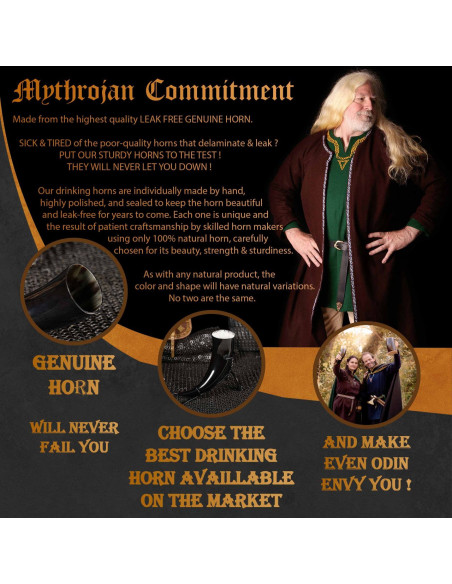 Authentisches Wikinger-Trinkhorn (500...