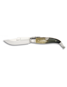 Klassisches Taschenmesser mit Stierhorngriff (Klinge 8 cm).