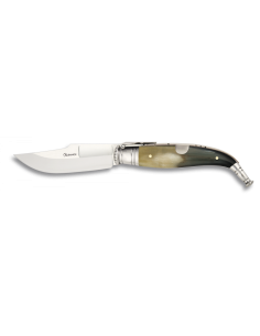 Klassisk pennekniv med tyrehornshåndtag (klinge 8 cm.)