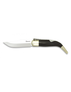Klassisches Messer mit schwarzem Griff, Billet- und...