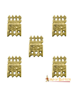 Set 5 adornos vikingos y medievales latonados para...