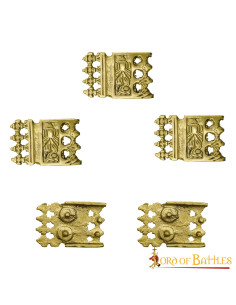 Set mit 5 vermessingten Wikinger- und mittelalterlichen... 2