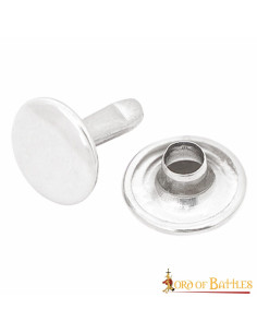 Set mit 100 Knöpfen, Nietentyp, aus Nickel