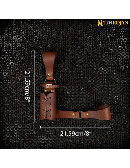 Tahalí braun für Schwerter, rechte Hand Tahalí braun für Schwerter, rechte Hand