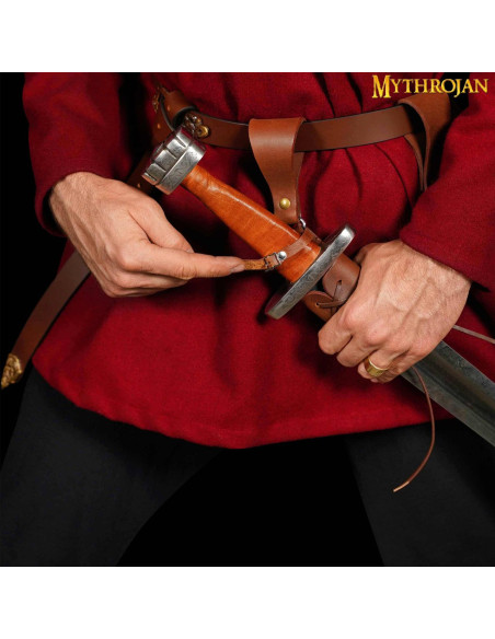 Tahalí braun für Schwerter, rechte Hand Tahalí braun für Schwerter, rechte Hand