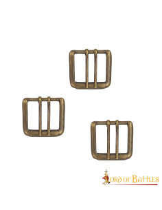 Set mit 3 Vintage-Gürtelschnallen mit Doppelnadel
