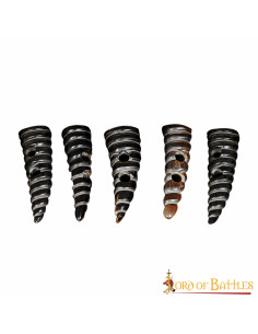 Set mit 5 Spiral-Hornverschlüssen für Kleidung oder Taschen