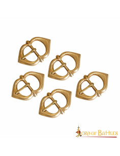 Set 5 hebillas en latón para correas de armaduras 2