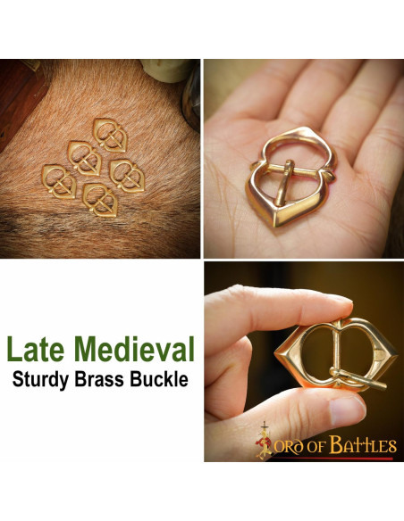 Set van 5 messing gespen voor...