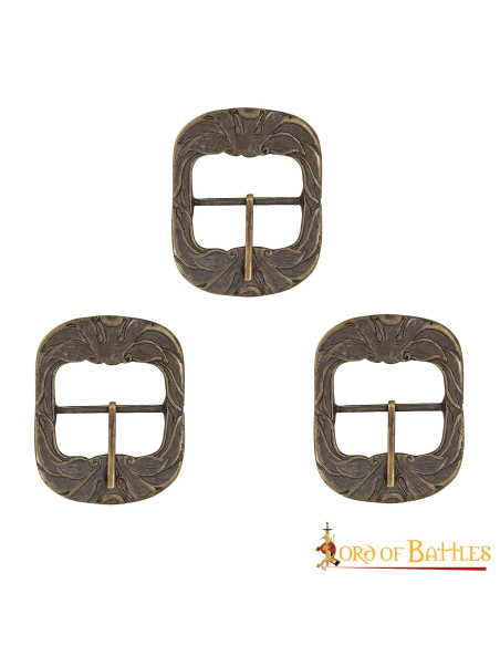 Set van 3 oude middeleeuwse riemgespen