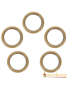 Set van 5 ringen van verouderd messing voor middeleeuwse...