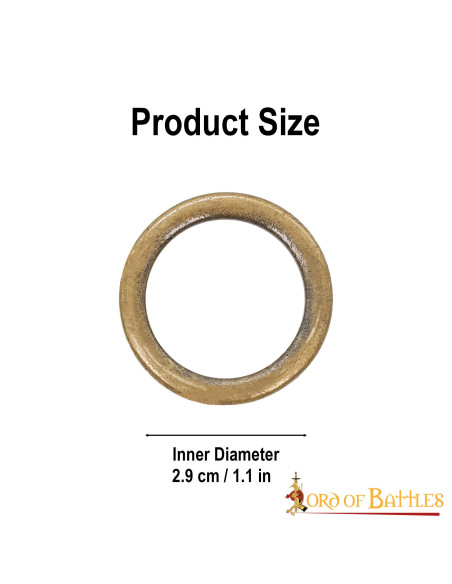 Set aus 5 gealterten Messingringen...