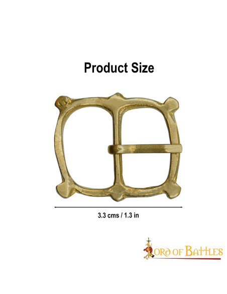 Set 5 hebillas medievales en latón...