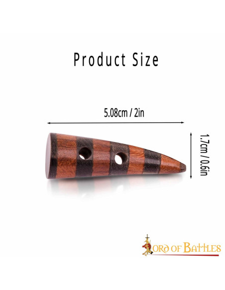 Set mit 5 verzierten Hornverschlüssen...