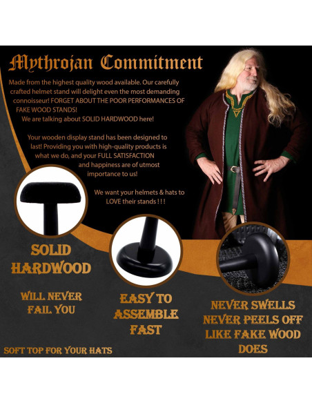 Displaystandaard voor helmen in zwart...