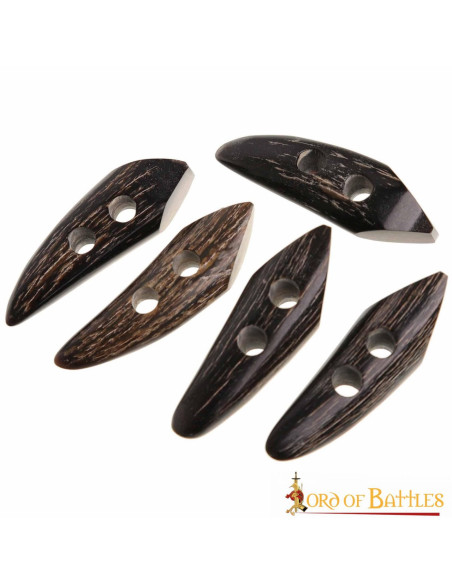 Set van 5 hoornsluitingen met 2 gaten...