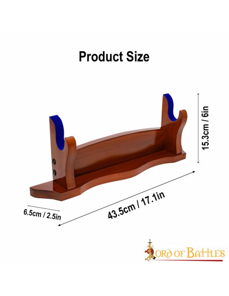 Houten steun voor katana, bijl of zwaard