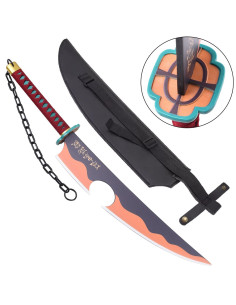 Twin bambus sværd Tengen Uzui fra Kimetsu no Yaiba (70 cm.)