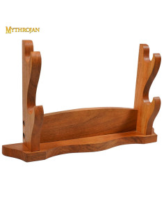 Soporte de sobremesa en madera para 2 armas