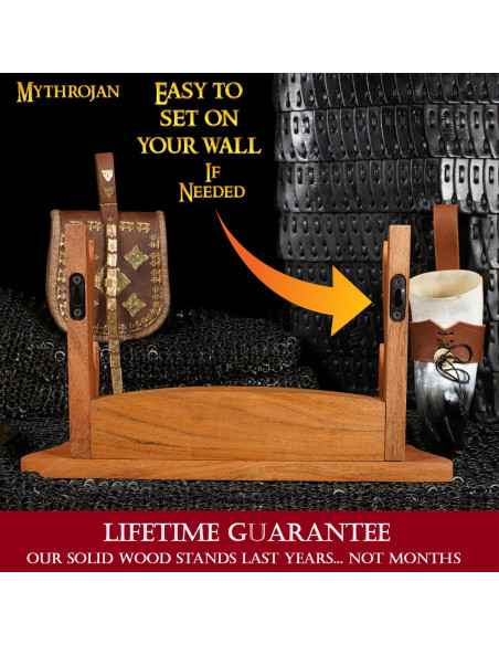 Houten bureaubladsteun voor 2 wapens