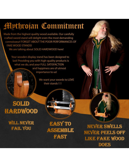 Houten bureaubladsteun voor 2 wapens