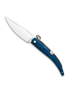 Klassiek zakmes met ring, blauw stamina-handvat