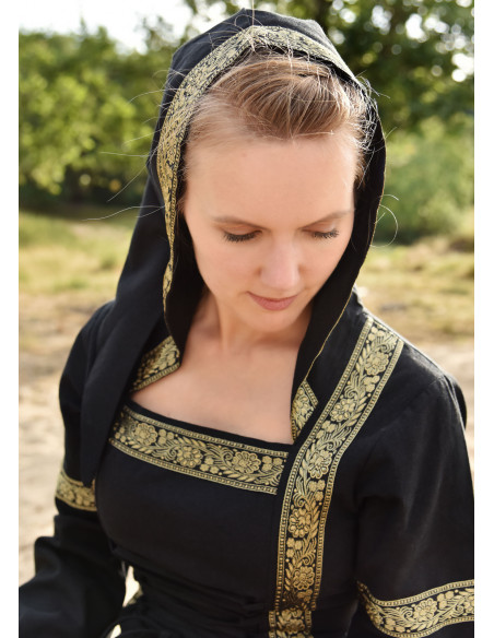 Vestido Medieval Leonor en negro con...