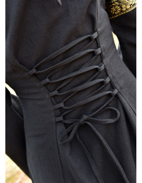 Vestido Medieval Leonor en negro con...