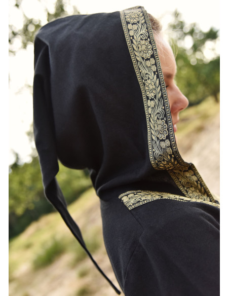 Vestido Medieval Leonor en negro con...