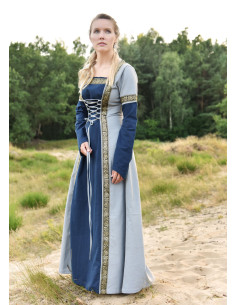 Medieval kjole Leonor i blå-grå