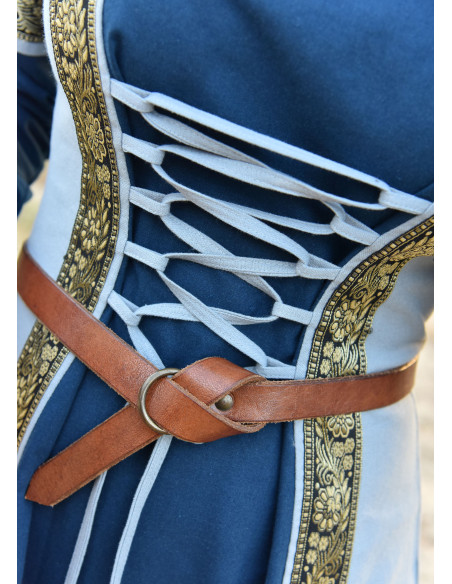 Medievale Jurk Leonor in blauw-grijs