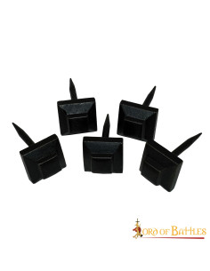 Set aus 5 handgeschmiedeten mittelalterlichen Vierkantnägeln 2