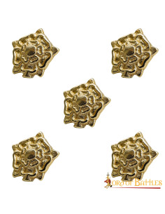 Set 5 rosas de tudor medievales para cinturón