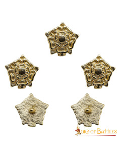 Set 5 rosas de tudor medievales para cinturón 2