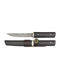 Damaststalen mes, 73 lagen (12,10 cm.)
