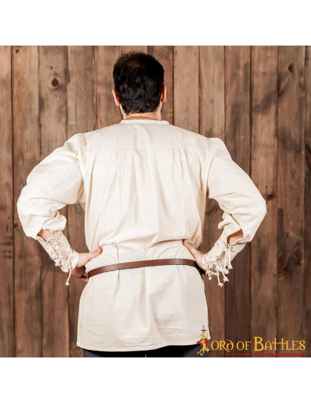 Viking bruine smalle riem met gesp en...