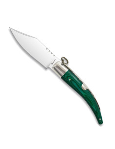 Groen bolster- en ringzakmes (19 cm.)