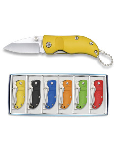 Verzameling van 6 gekleurde messen (11 cm.)