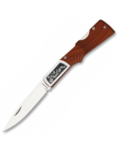 Albainox riffel brun lommekniv (19,5 cm.)